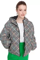 Kurtki damskie - Trendyol Damska kurtka zimowa z klapą, jednokolorowa, oversize, wielokolorowa, M, wielobarwny - miniaturka - grafika 1