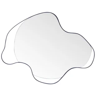 Metalowe lustro ścienne 77 x 59 cm czarne MELUN Lumarko! - Lustra - miniaturka - grafika 1