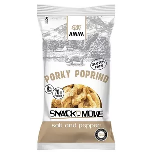 Prażynki Wieprzowe Keto - Sól i Pieprz Ammi, 40g - Zdrowa żywność - miniaturka - grafika 1
