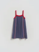 Sukienki i spódniczki dla dziewczynek - Reserved - Sukienka na ramiączkach z wiskozą - wielobarwny - miniaturka - grafika 1