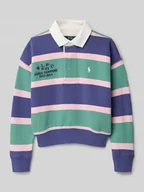 Bluzy dla dziewczynek - Bluza z kołnierzykiem polo - miniaturka - grafika 1