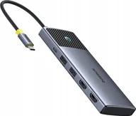 Kable USB - HUB Baseus Metal Gleam Series II 7w1 USB-C - USB-C PD100W / 2x USB-A / 2x HDMI 4K / USB-A 3.0 / USB-C 3.0 - miniaturka - grafika 1