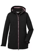 Kurtki damskie - Killtec Damska kurtka softshellowa/kurtka outdoorowa z odpinanym kapturem KOW 8 WMN SFTSHLL JCKT, czarna, 50, 39685-000 - miniaturka - grafika 1