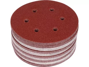 KRĄŻEK ŚCIERNY NA RZEP 6 OTWORÓW, P240 150MM 50SZT. - Materiały ścierne - miniaturka - grafika 1