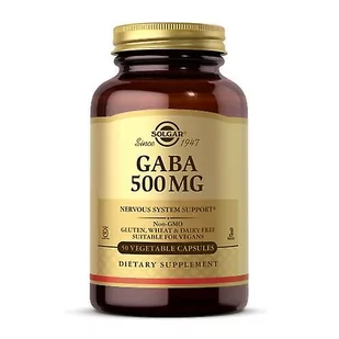SOLGAR SOLGAR Gaba 500mg 50vegcaps - Witaminy i minerały dla sportowców - miniaturka - grafika 1