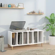 Szafki RTV - vidaXL Szafka na płyty, biała, 100x38x48 cm, materiał drewnopochodny - miniaturka - grafika 1