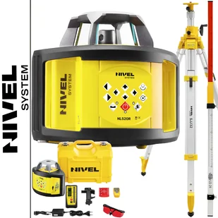 Niwelator laserowy NL520 Nivel System + Detektor RD700 + Statyw korbowy SJJ32 + Łata laserowa LS-24 - Sprzęt geodezyjny - miniaturka - grafika 1
