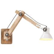Lampy sufitowe - VidaXL Lampa ścienna w industrialnym stylu, biała, okrągła, E27 320578 - miniaturka - grafika 1