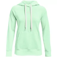 Bluzy sportowe damskie - Bluza damska Under Armour Rival Fleece HB Hoodie zielona - miniaturka - grafika 1