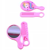 Szczotki do włosów dla dzieci - JEDNOROŻEC LUSTERKO GRZEBIEŃ RÓŻNE KOLORY - miniaturka - grafika 1