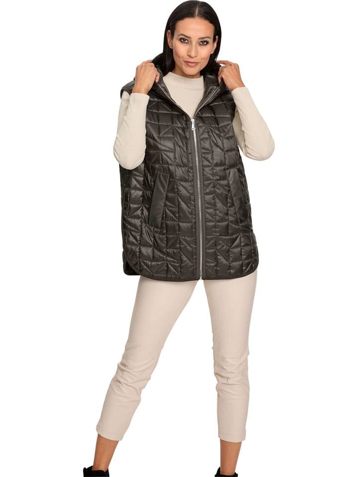 Heine Kamizelka pikowana w kolorze antracytowym