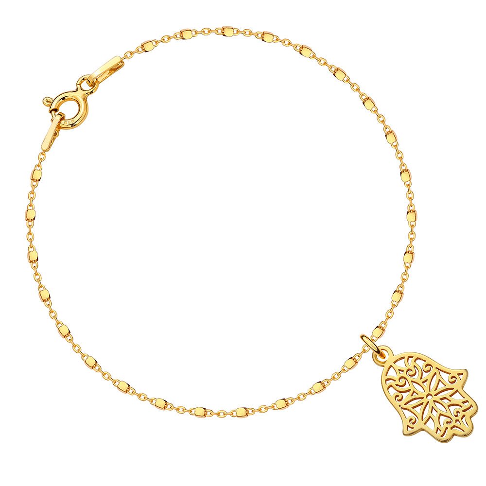 MYNESS Bransoletka Hamsa, ręka Fatimy, rozmiar 18 cm