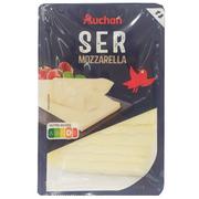 Sery - Auchan - Ser Mozzarella plastry - miniaturka - grafika 1