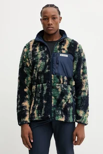 Columbia bluza outdoorowa dwustronna Winter Pass męska kolor granatowy wzorzysta 2135651 - Bluzy męskie - miniaturka - grafika 1