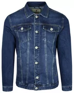 Kurtki męskie - Kurtka Jeansowa Granatowa, Męska, Wiosenno-Letnia, Katana -PAKO JEANS - Pako Jeans - miniaturka - grafika 1