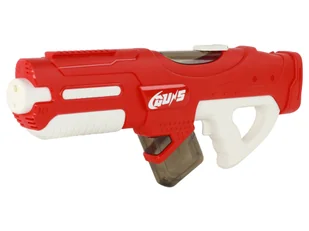 Duży Pistolet Na Wodę Czerwony 750ml Wodoszczelny Okulary - Zabawki militarne - miniaturka - grafika 2