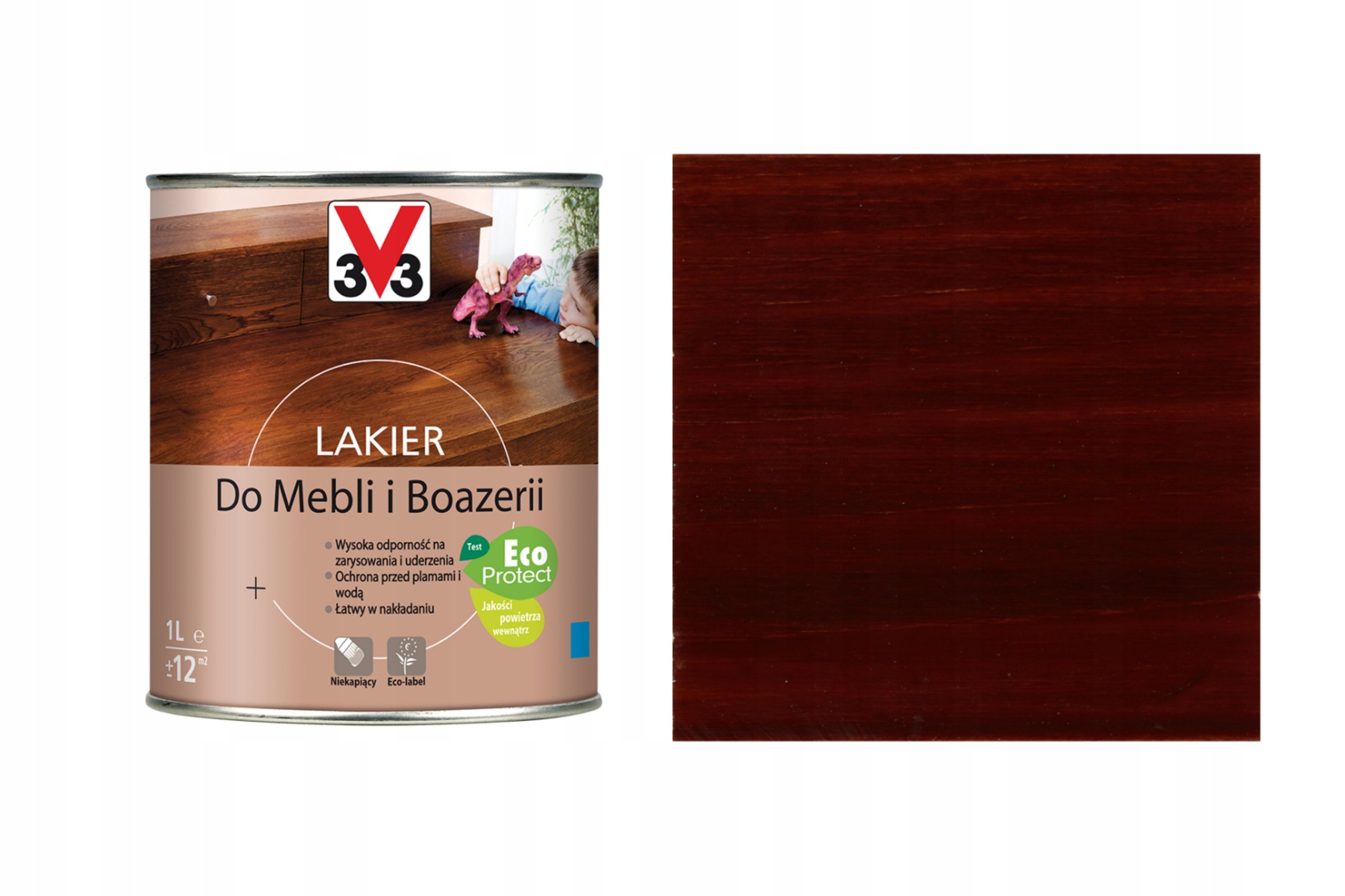 V33 Lakier do mebli i boazerii - 1L - Mahoń