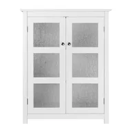 Szafki łazienkowe - Teamson Home Connor Szafka Podłogowa z 2 Szklanymi Drzwiami Biała ELG-580 - miniaturka - grafika 1