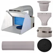 Pozostałe narzędzia pneumatyczne - Kabina Modelarska Lakiernicza Malarska + Regulacje HS-E420DCLBK - miniaturka - grafika 1