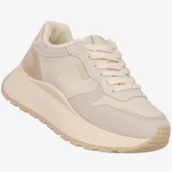 Sneakersy damskie - Sneakersy Damskie BIG STAR Buty Sportowe Półbuty Ocieplane Beżowe SS274008 Beżowy 36 - miniaturka - grafika 1