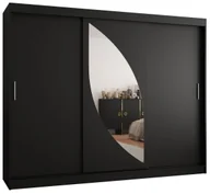 Szafy - Szafa przesuwna Gardroba Abiks MILO 250 gł. 62 czarny mat - miniaturka - grafika 1