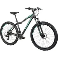 Rowery - Rower górski MTB INDIANA X-Pulser 2.7 D21 27.5 cala damski Czarno-miętowy - miniaturka - grafika 1