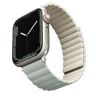 Akcesoria do smartwatchy - UNIQ pasek Revix Apple Watch Series 4/5/6/7/8/SE/SE2/Ultra 42/44/45mm. Reversible Magnetic szałwia-beżowy/sage-beige - miniaturka - grafika 1