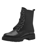 Kozaki damskie - Marco Tozzi Damskie buty Bootie Laced 2-25275-43 modne kozaki, czarne, 37 EU szerokie, czarny, 37 EU Weit - miniaturka - grafika 1