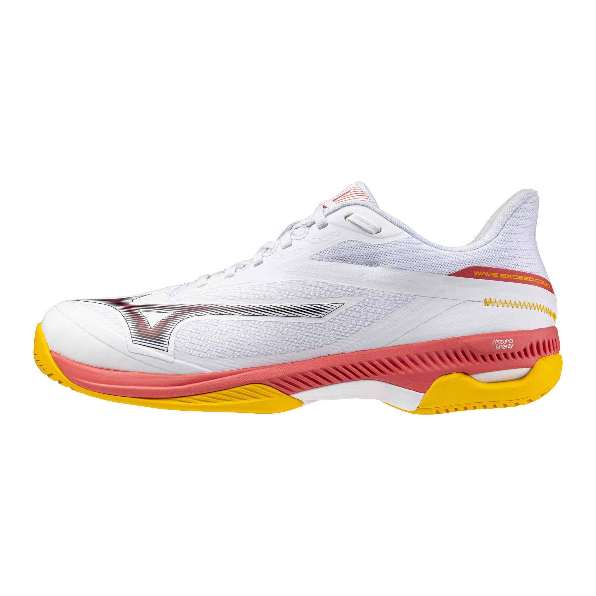 Męskie buty tenisowe Mizuno Wave Exceed Court AC M White/Calypso Coral/Citrus EUR 46