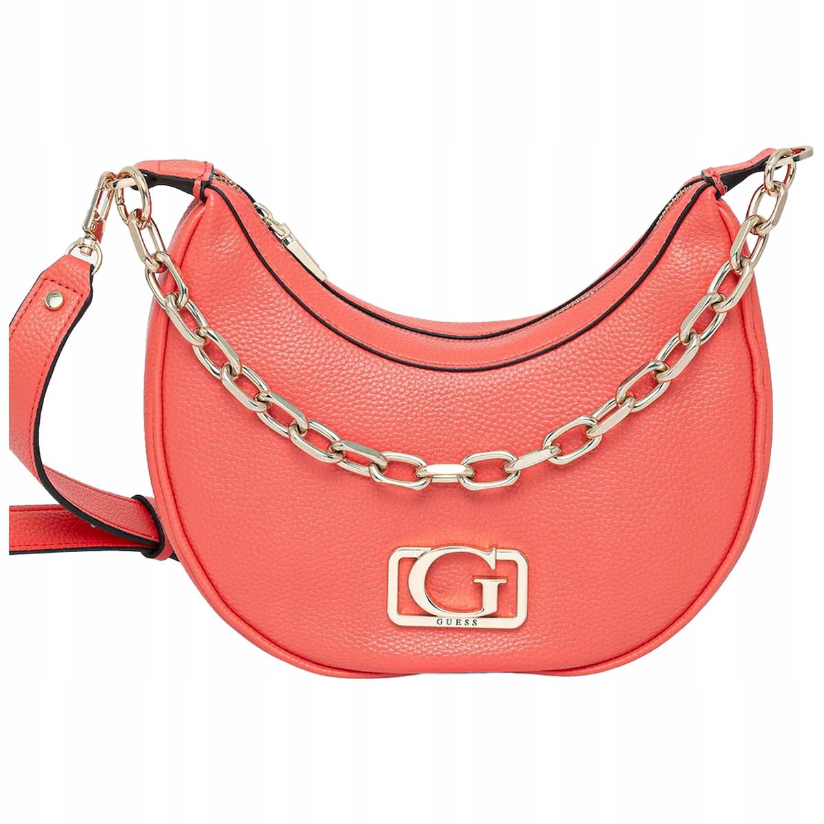 GUESS Torebka Damska na ramię Skóra Ekologiczna Koralowa Mała Listonoszka