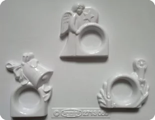 Forma do odlewów gipsu, serwetki bożonarodzeniowe, 3 elementy - Akcesoria rzeźbiarskie - miniaturka - grafika 1