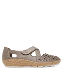 Półbuty damskie - Rieker Półbuty CEO-44856-64 Szary - miniaturka - grafika 1