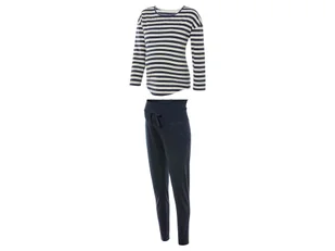 esmara® Piżama ciążowa damska z bawełny (S (36-38), Paski/ciemnoniebieski) - Piżamy ciążowe - miniaturka - grafika 1