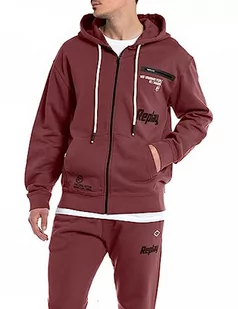 Replay Męska bluza z kapturem, 164 Amarone, L - Bluzy męskie - miniaturka - grafika 1