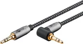 Kable - Kabel Goobay Kabel połączeniowy audio AUX, 3,5 mm stereo, 90, 2 m, Sharkskin Grey - Długość kabla 2 m - miniaturka - grafika 1