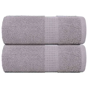 vidaXL Ręczniki gościnne 2 szt. Szare 30x50 cm 360 gsm 100% bawełna - Ręczniki - miniaturka - grafika 1