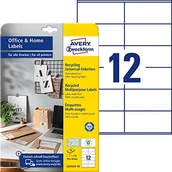 Etykiety samoprzylepne i bloki etykiet - Avery Zweckform Trwałe recyklingowane etykiety uniwersalne A4 10 ark./op. 105 x 48 mm białe ZWECKFORM LR3424-10 LR3424-10 - miniaturka - grafika 1