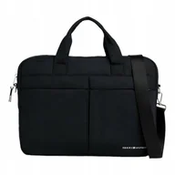 Torby męskie - Tommy hilfiger torba na laptopa th signature computer bag czarna - miniaturka - grafika 1