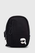 Plecaki - Karl Lagerfeld plecak męski kolor czarny mały z aplikacją - miniaturka - grafika 1