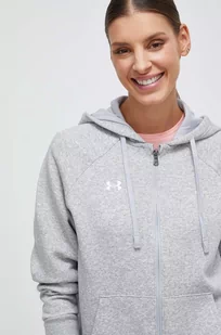 Under Armour bluza damska kolor szary z kapturem melanżowa - Bluzy damskie - miniaturka - grafika 1