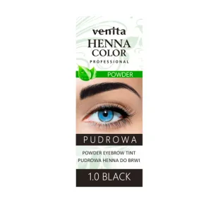 Venita Venita - Henna pudrowa do brwi 1.0 czarna 4 g - Akcesoria i kosmetyki do stylizacji brwi - miniaturka - grafika 1
