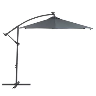 Shumee Parasol ogrodowy LED 285 cm szary CORVAL 216941 - Parasole ogrodowe - miniaturka - grafika 1