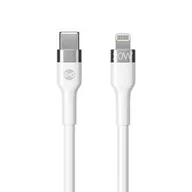 Kable USB - Forever Kabel  Flexible USB-C/Lightning, 20W, 2m GSM115426 Biały - miniaturka - grafika 1