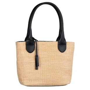 TOM TAILOR Sharon damska torba na ramię Shopper z zamkiem błyskawicznym, średnia, czarna, czarny, moda - Torebki damskie - miniaturka - grafika 1