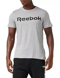 Reebok męski męski męski t-shirt z liniowym odczytem, Brgrin, M FP9162 - Koszulki męskie - miniaturka - grafika 1