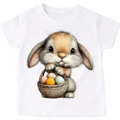 Koszulki dla dziewczynek - Koszulka dla dziecka z zajączkiem - wzór zajączek60-6 - miniaturka - grafika 1