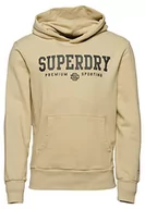 Bluzy męskie - Superdry Męska bluza z kapturem, Beżowy pelikan, 3XL - miniaturka - grafika 1