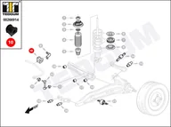 Układ zawieszenia - akcesoria - Poduszka stabilizatora TEDGUM 00266914 52315SK3010 00266914 - miniaturka - grafika 1