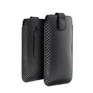 Forcell Futerał Pocket Carbon - Model 17 - Do Samsung A02s / A03s / A12 / A21s / A32 5g Xiaomi Redmi 9a / 9at / 9c / Note 10 Pro / Mi11 Oppo A52 / A72 / A92 Realme 7i - Etui i futerały do telefonów - miniaturka - grafika 1