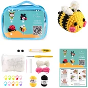 Pasmanteria - Zestaw do szydełkowania włóczka instrukcja video szydełko projekt pszczoła - miniaturka - grafika 1